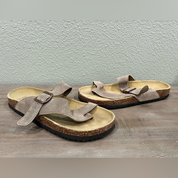 New Ecsa Suade Women’s Cork Sandals Size 10 - Picture 1 of 6